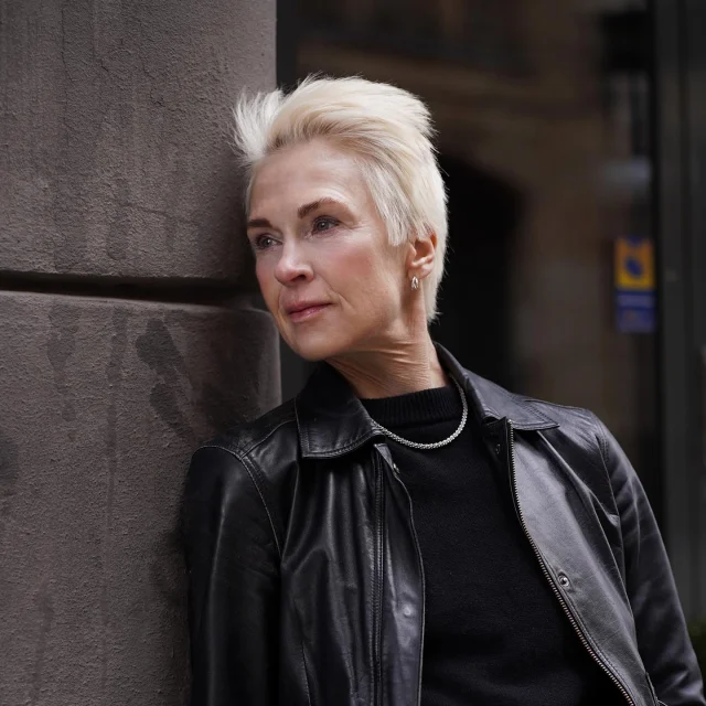 Black leather, great hair days, and Annie Lennox forever.
Ground breaking ;)